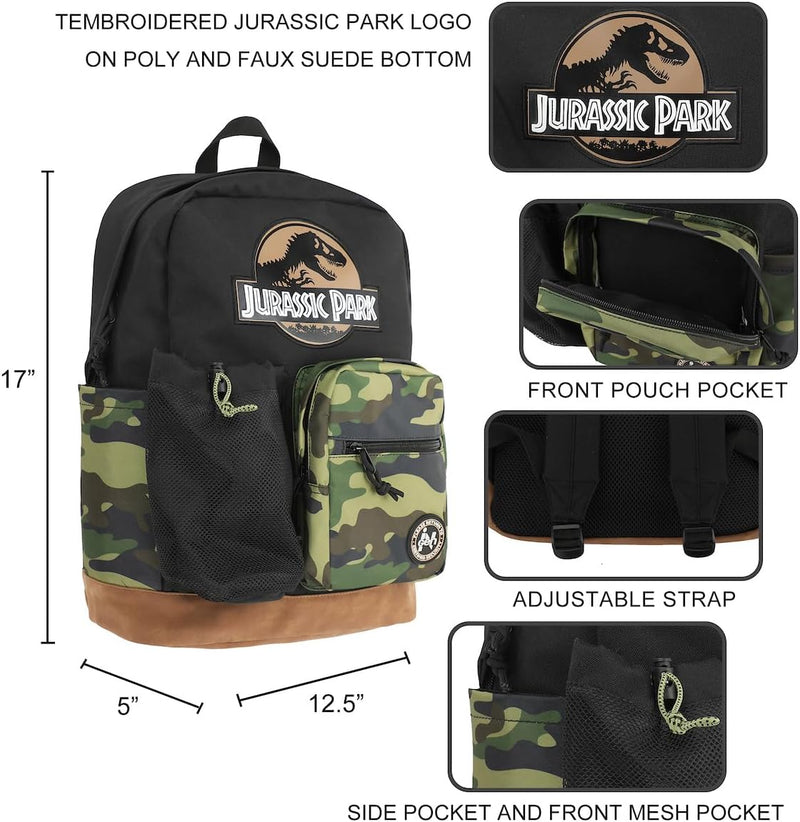 Jurassic Park Camouflage 18" Backpack with Hydration Pocket