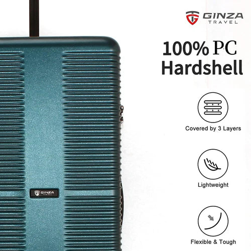 Ginza Travel Hardside Trolley Spinner Luggage 2 Pcs Set (20"/28")