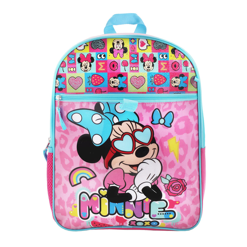 Minnie Mouse XOXO Kids 16" Backpack and Lunch Bag 5 Piece Set