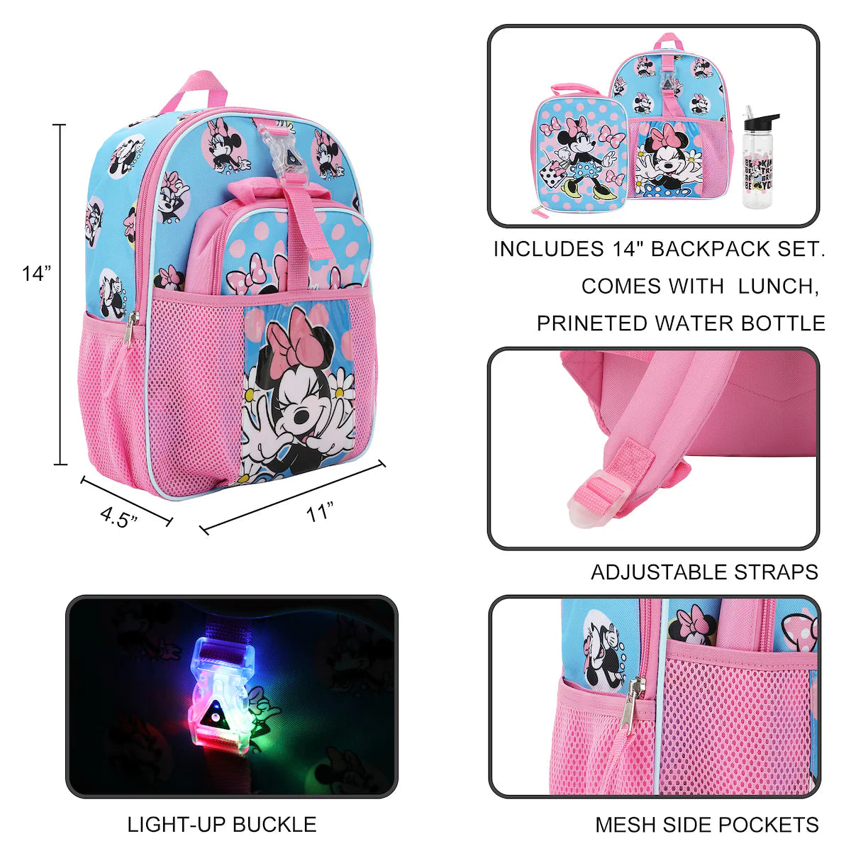 Disney backpack with side pockets hotsell