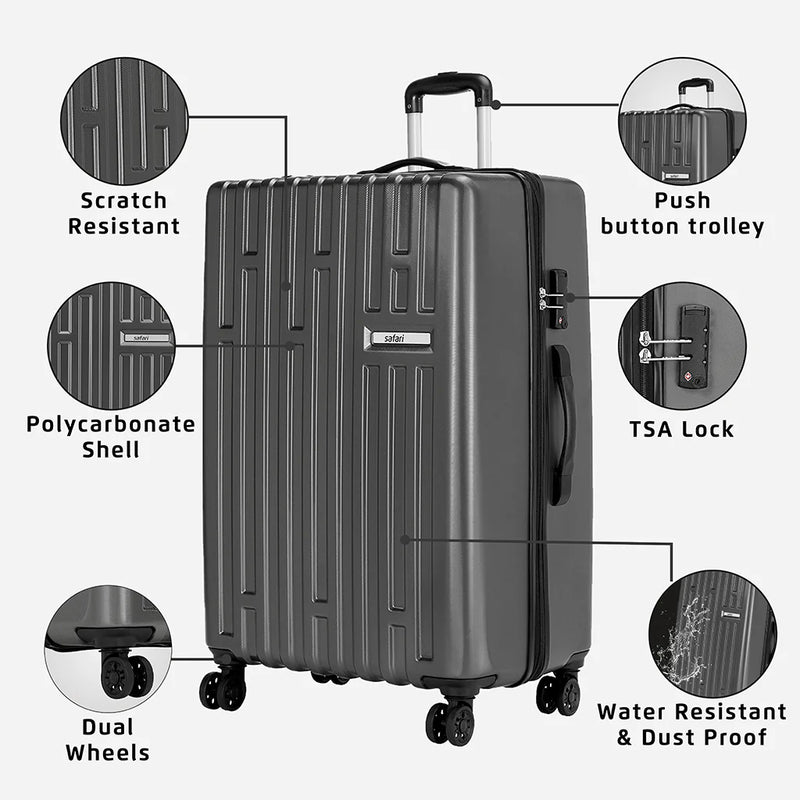 Safari Cargo Neo  Medium Trolley Bag with TSA lock and Dual Wheels