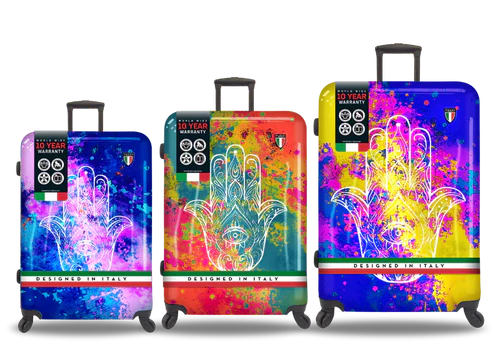 Tucci Exotic Hamsa PC Hardside Luggage SET (20", 24", 28")