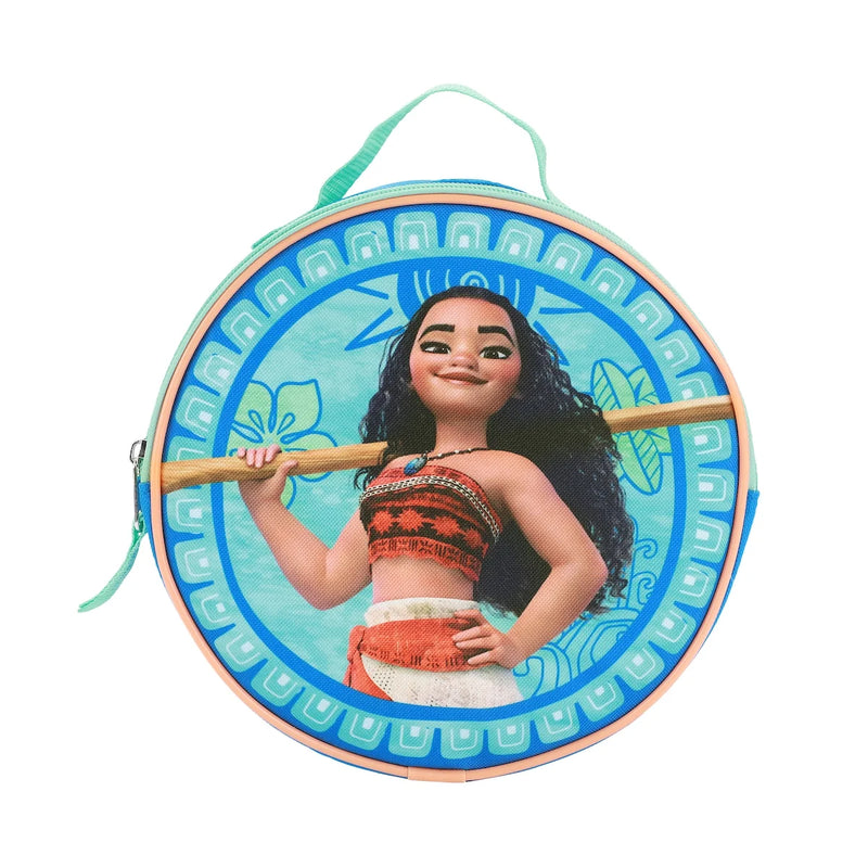 Disney Princess Moana Free as the Ocean Kids 16" Backpack and Lunch Bag 5 Piece Set