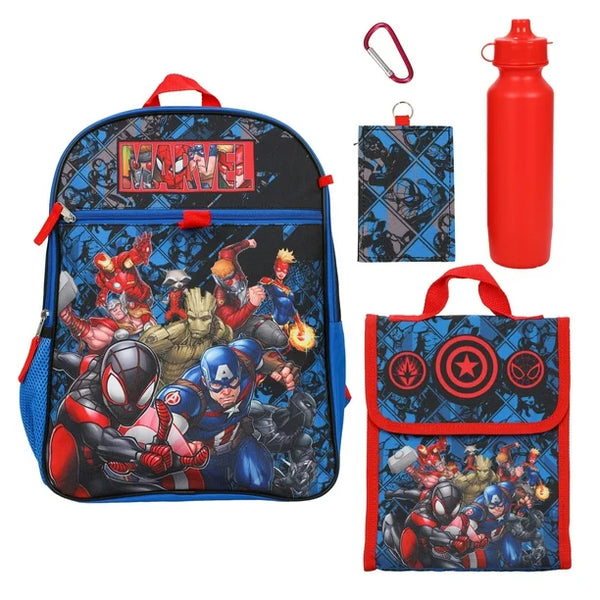 Marvel Universe 5 Piece Kids 16" Backpack Set