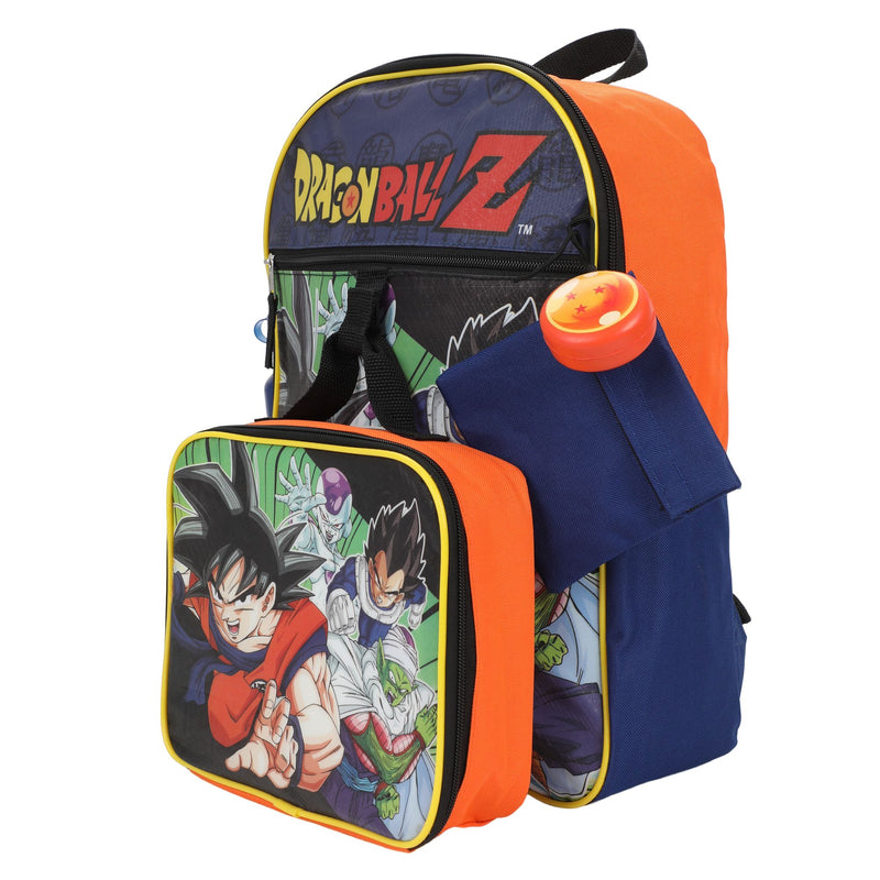 Dragon Ball Z Characters 5 Piece Kids 16" Backpack Set